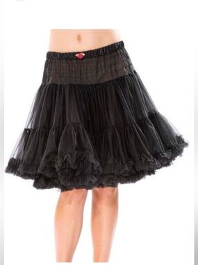 Betsey Johnson Black Tiered Tulle Skirt - Women's Flared Petticoat/ Tutu